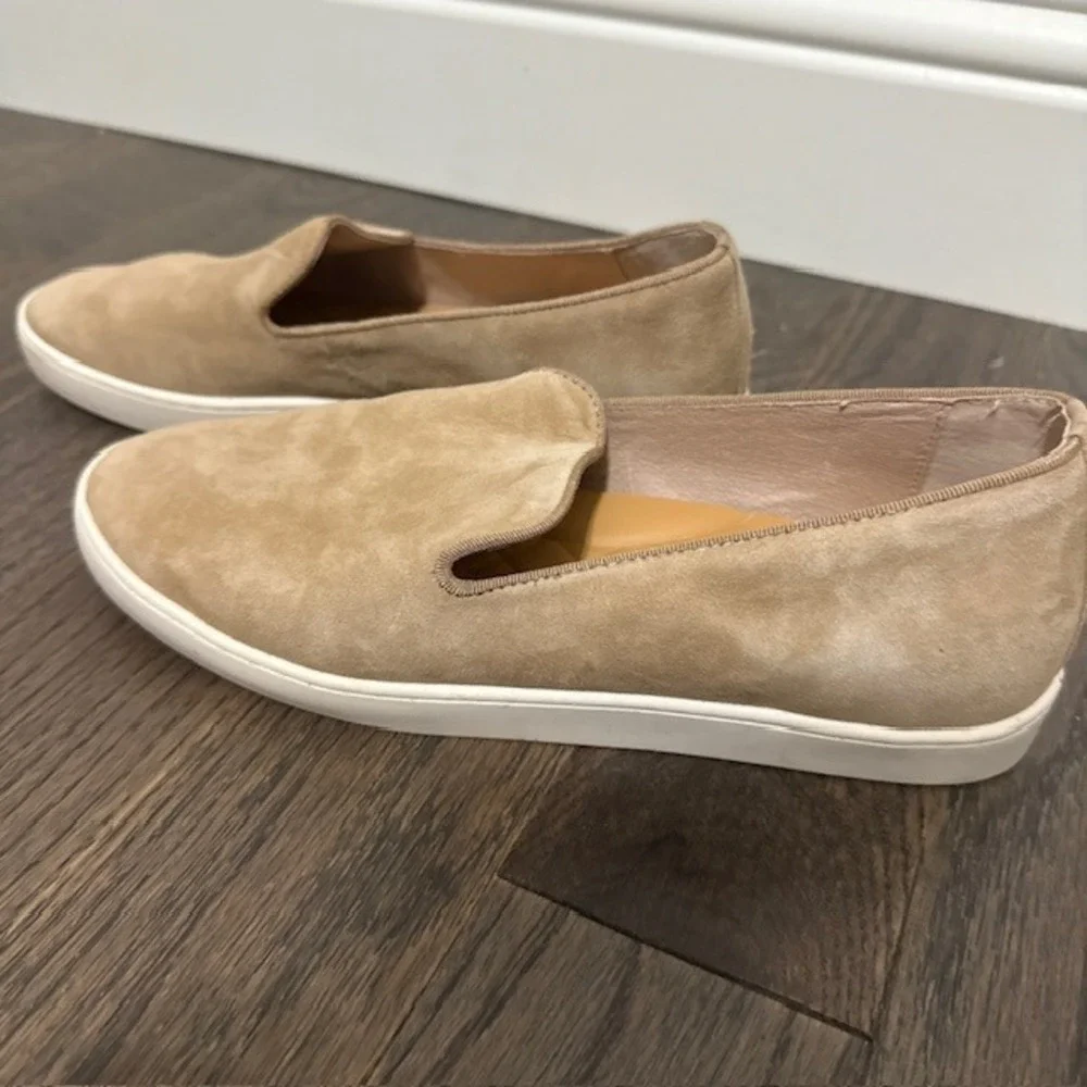 Birdies Swift Tan Suede Slip On Sneakers Shoes Womens Size 8 Neutral Comfort
